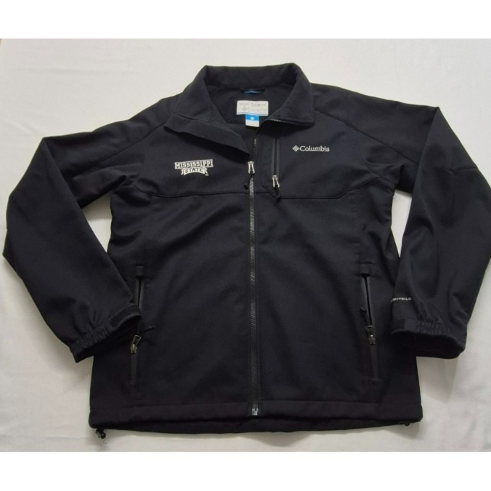 Mississippi State Columbia Omni Shield women's black jacket zip pockets sz. M